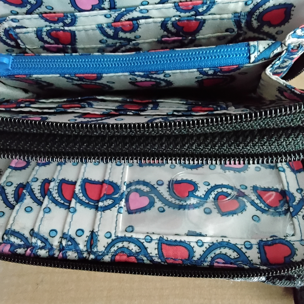 Embroidered Denim Wristlet Bag - Picture 3 of 4